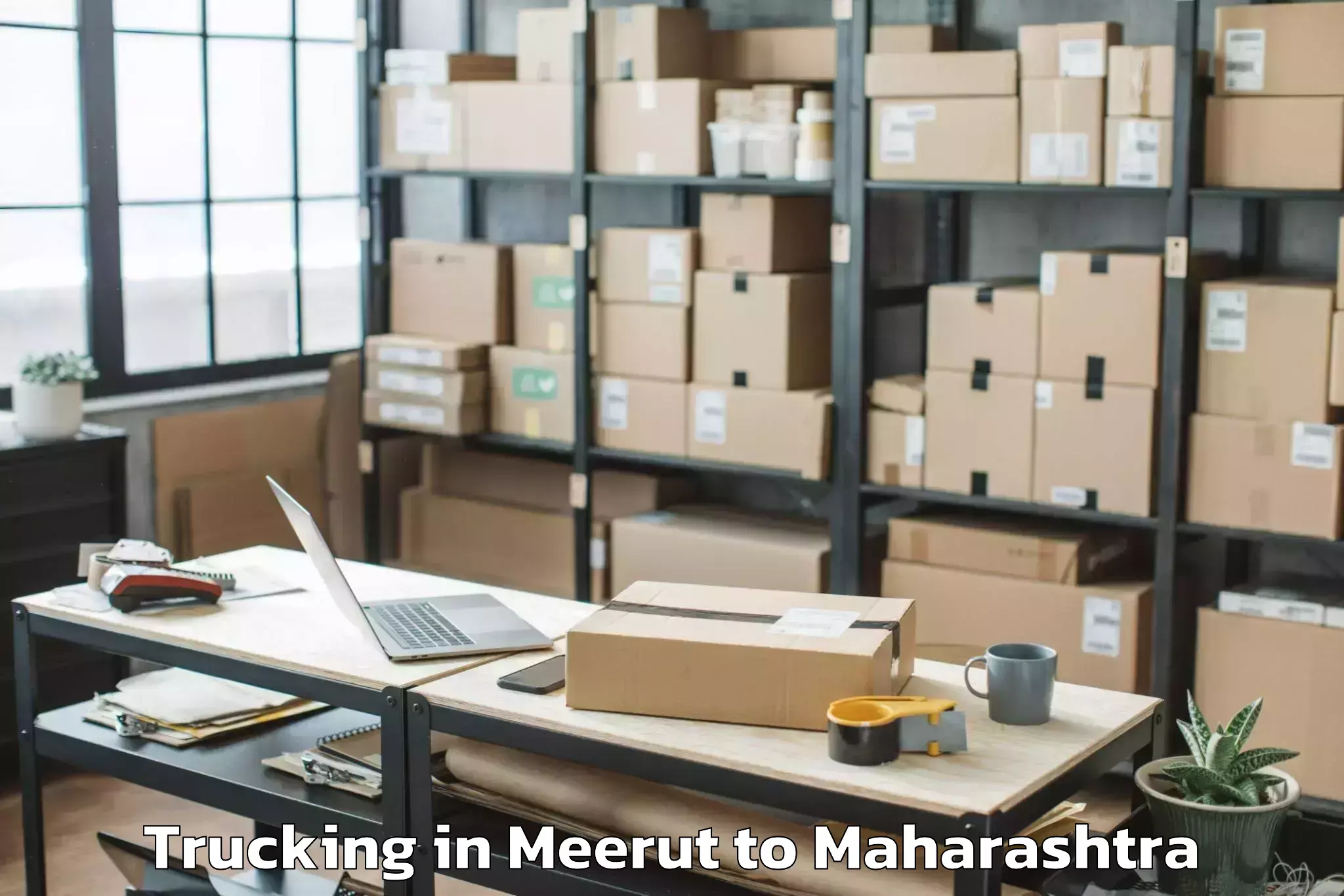 Book Meerut to Waluj Midc Trucking Online